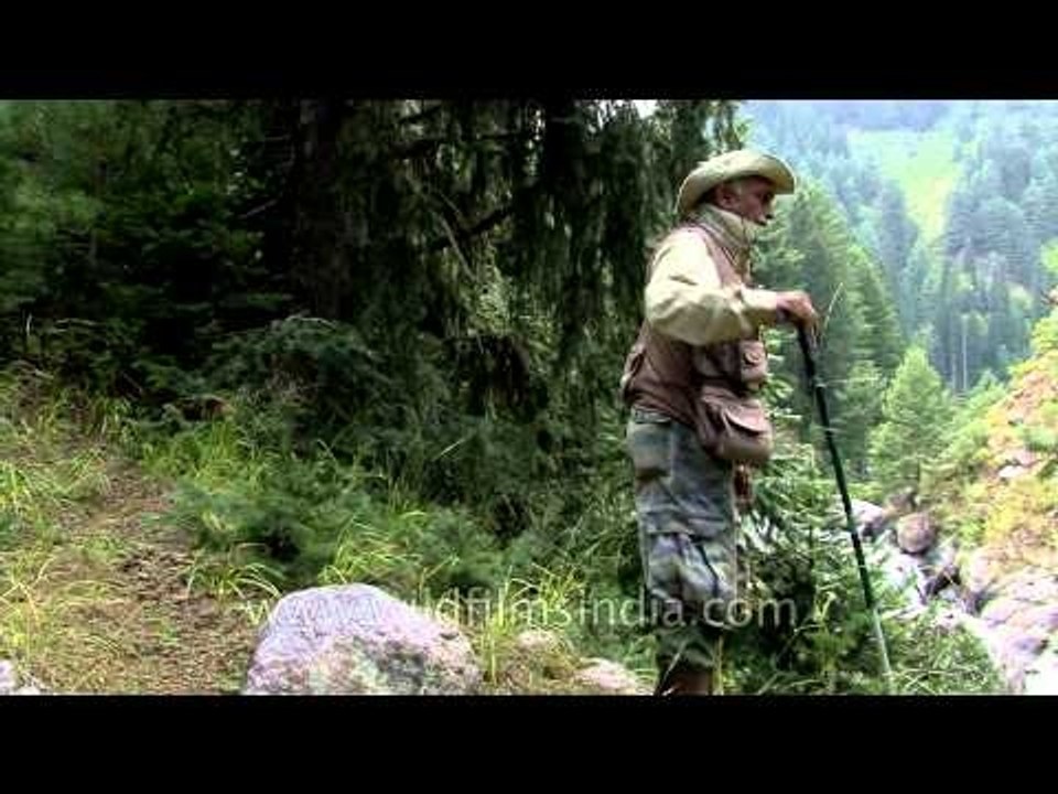 Anglers with fishing rod and tackle get down for fishing: Kashmir