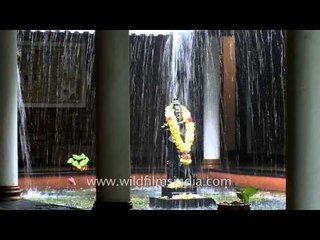 Idol of Lord Krishna at Punnamada resort, Alappuzha