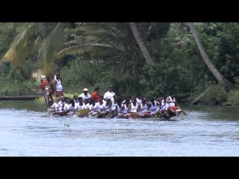 Champakulam boat race takes place in Alappuzha - India