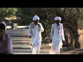 Village men walking down the streets of Rajasthan