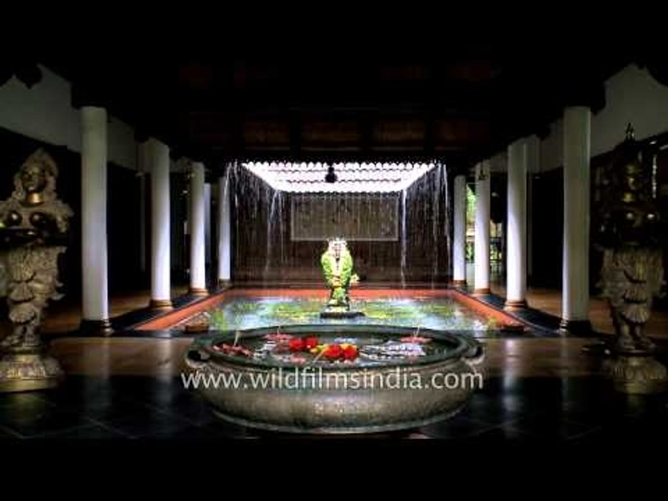 Reception area of Punnamada resort, Alappuzha