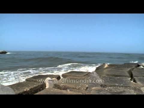 Fishing boats in Arabian sea - Neendakara Port, Kerala