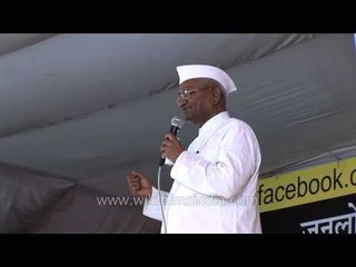 Anna Hazare with Facebook poster