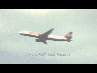 Jet Airways, GoAir, Kingfisher Airlines and Air India flight approaching IGl Airport's runway