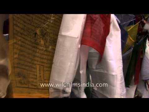 Colourful Tibetan prayer flags