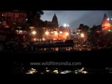 Illuminated Dashashwamedh Ghat during Ganga aarti