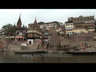 Old world India resides in these ancient buildings along this dirty river in Varanasi