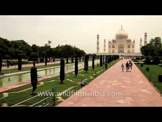 View of Taj Mahal from different angles and locations