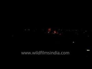 View of Agra from hotel Taj Plaza at night