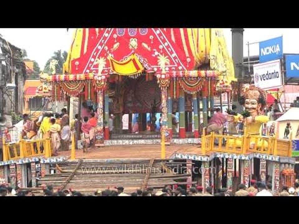 Chariots decorated as temple structures during Rath Yatra - Odisha
