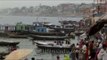 Devotees on Varanasi ghat - Uttar Pradesh