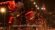 Hindu priests perform Ganga aarti - Varanasi