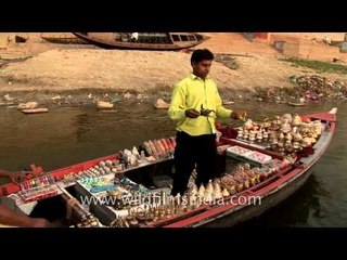 Floating shop on river Ganga - Varanasi