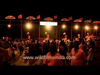 Grand view of Ganga aarti Ceremony - Varanasi