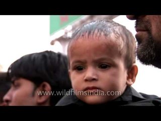 Kids participate in the procession of Muharram - Delhi