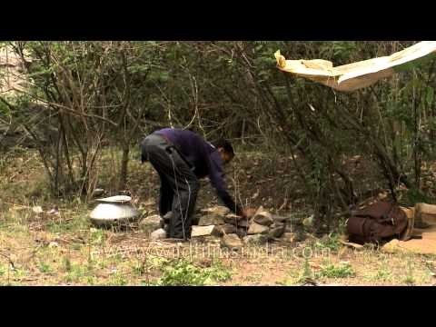 Temporary tea stall during Maund Mela - Garhwal, Uttarakhand