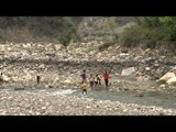 Village folks cross Aglar River - Uttarakhand