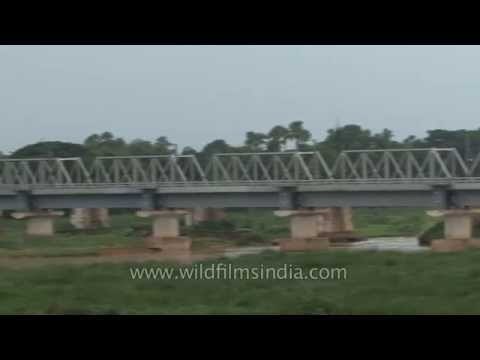 Mahanadi Rail Bridge as seen from Mahanadi Raod Bridge - Cuttack