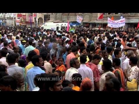 A sea of Hindu devotees join Jagannath Rath Yatra in Puri