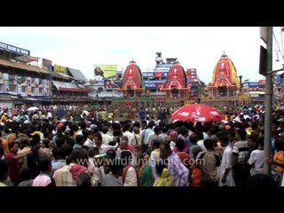Crowd gather to see 'Rath Yatra' in Puri - Odisha