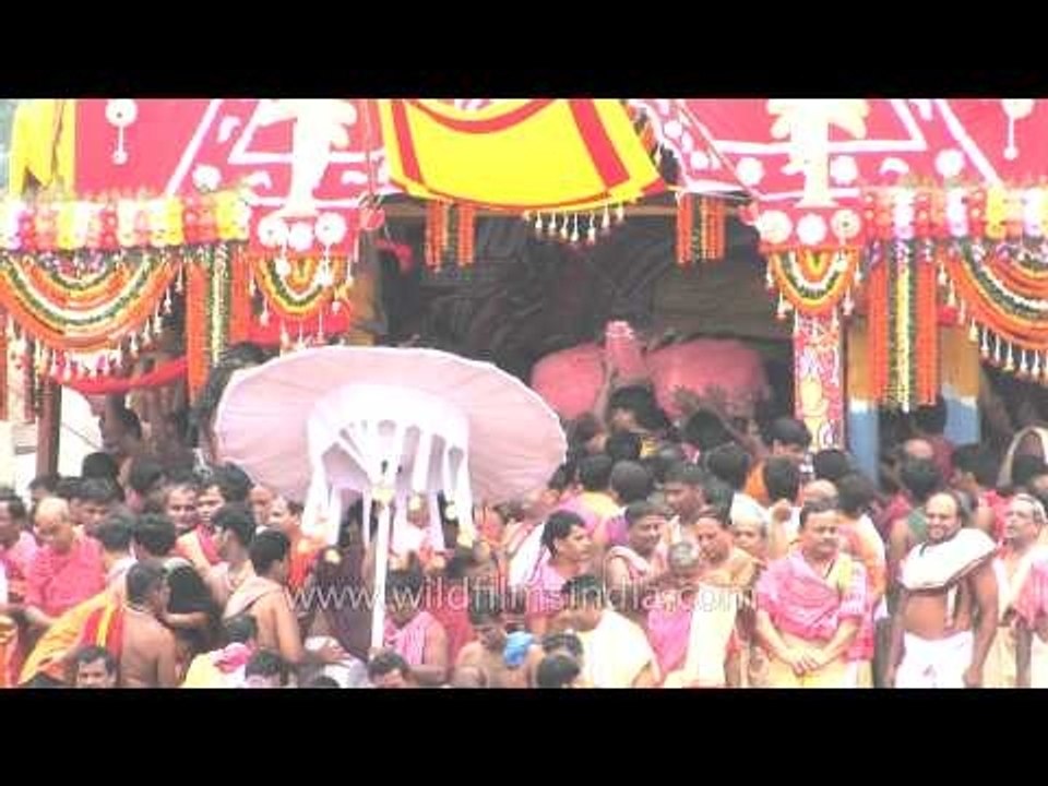 Deity being taken inside the Chariot - Chariot Festival