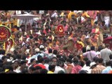 Devotees gather in the streets of Puri during Rath Yatra
