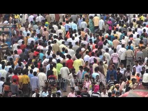 Streets of Puri : crowded by the devotees on the ocassion of Rath Yatra