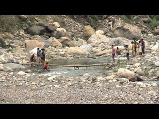 Out for a swim in summer at river Aglar
