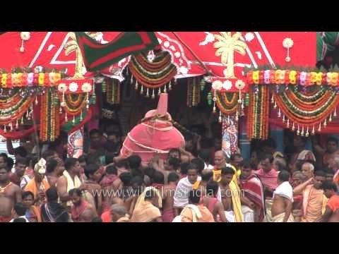 Idols of deities carrying inside the chariot for Rath Yatra - Puri