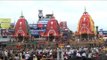 Chariots of Lord Jagannath, Balabhadra and Subhadra ready for the procession