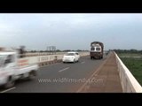 Vehicles passing through Mahanadi Bridge, Cuttack
