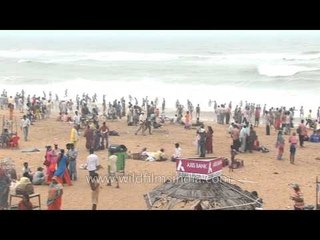 Visitors at Puri Beach, Odisha