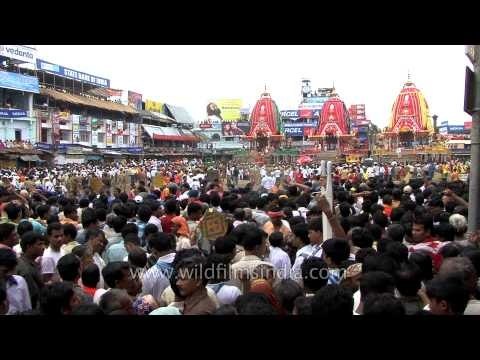 Thousands turn up for Puri Rath Yatra - Odisha