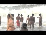 Tourists seeking serenity of Puri Beach