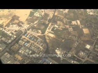 Aerial view of Delhi city