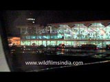 Flight landing at Indira Gandhi International Airport - Delhi
