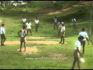 BSF jawans playing volleyball