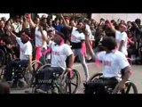 Disabled dancers perform at 'Jai ho' : One Billion Rising