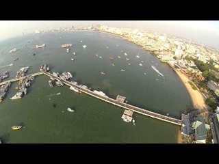 Bird's eye view of Pattaya Bay, Thailand