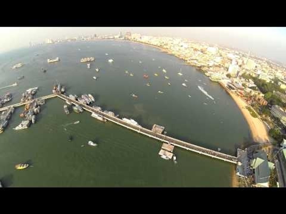 Bird's eye view of Pattaya Bay, Thailand