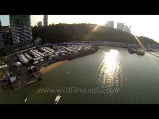 Pattaya beaches of Thailand : Aerial view