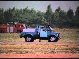 Air Force police and fire brigade at Hindon air base for security