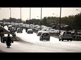 Heavy traffic at Sarojini Nagar flyover, Ring Road, Delhi