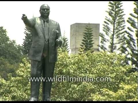 Statues of Dr. B. R. Ambedkar and Queen Victoria in Bangalore