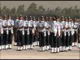 Soldiers march on annual Air Force Day parade at Hindon Air Base