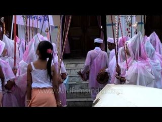 Manipuris celebrating last day of Yaosang at Shree Bijoy Gobind Temple