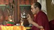 Buddhist monk chanting prayers at Sarnath, Varanasi