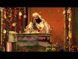 Baba Rahim ji giving spiritual speech in Haryana