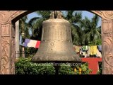 Holy bell at Sarnath Buddhist temple