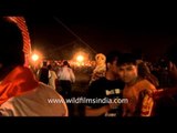 Crowds gather to watch burning of giant effigies of Ravan, Kumbhakarna and Meghnad